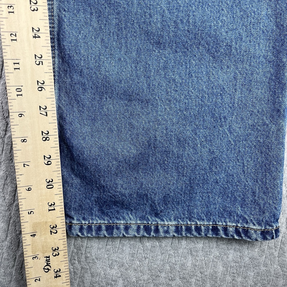 New ZARA baggy wide leg Jeans Women (0)24X32 High Rise Light‎ Wash  disco - Picture 5 of 16